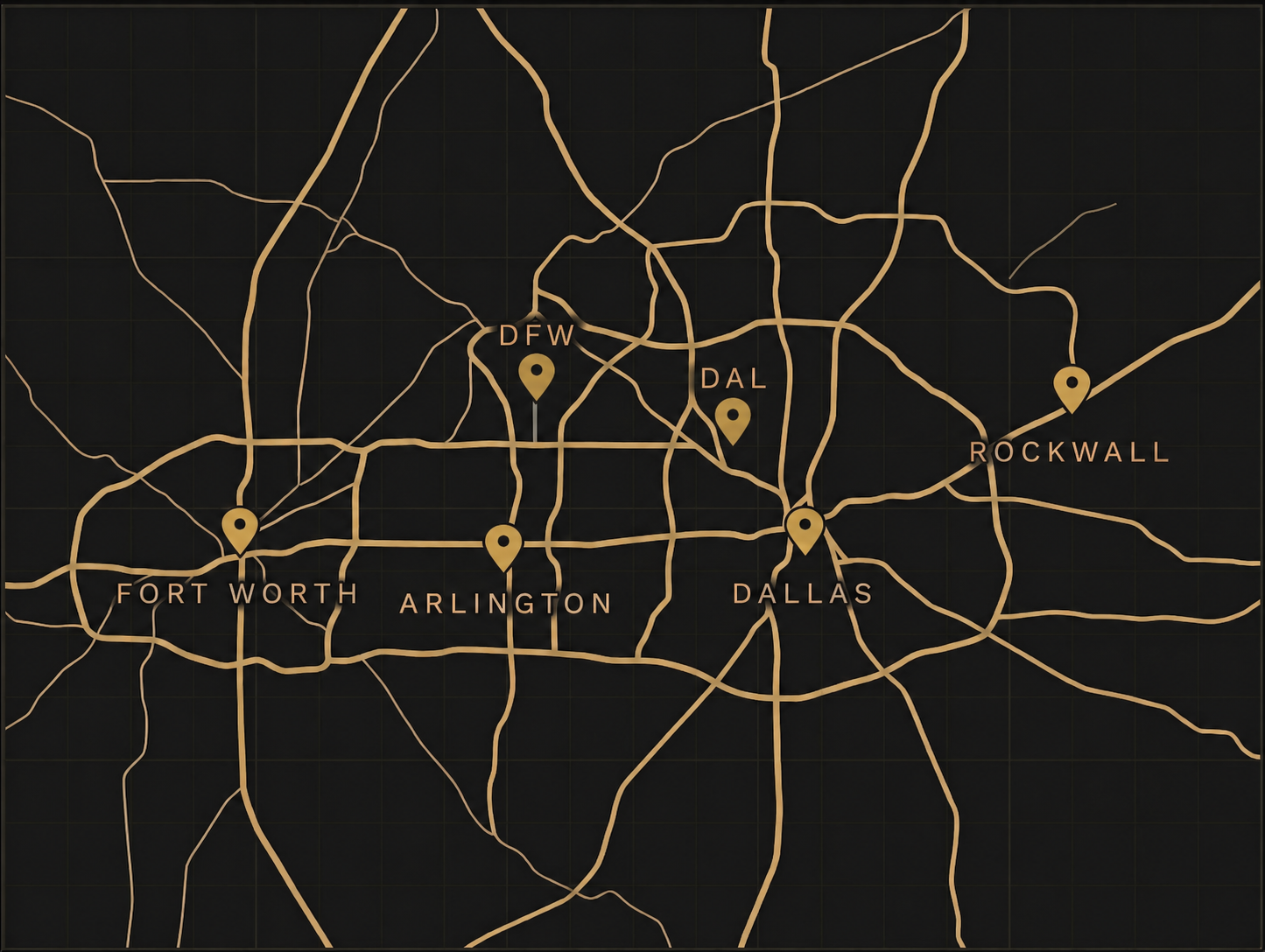 DFW service area map